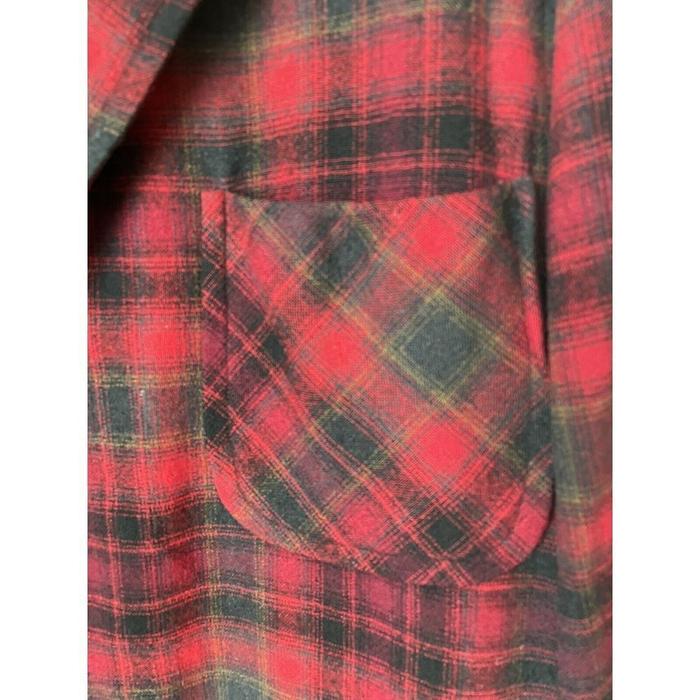 Pendleton Virgin Wool Red Shadow Plaid Vintage Ja… - image 4